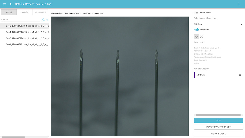 Syringe Needle Formation Inspection Application-2