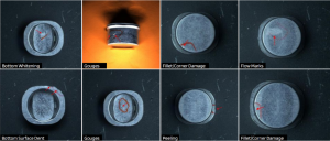 UnitX AI identifies critical structural defects like gouges and corner damage that could affect signal transmission