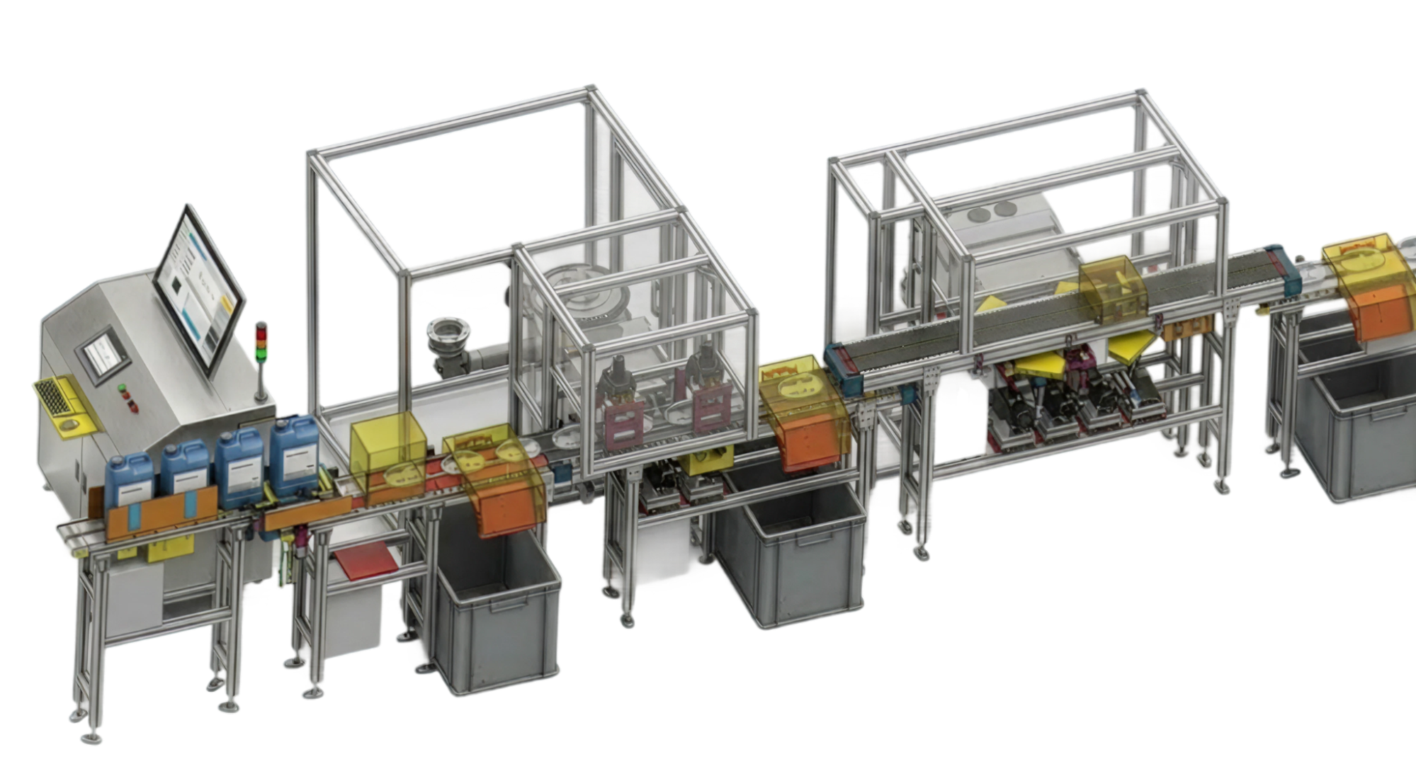 UnitX’s line features Back-light, Surface A, and Surface B inspection stations for total coverage. 