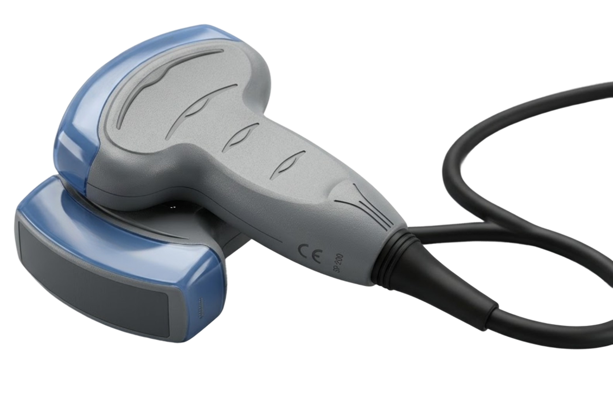 Ultrasonic probes feature complex ergonomic curves that are difficult to inspect with static cameras. 