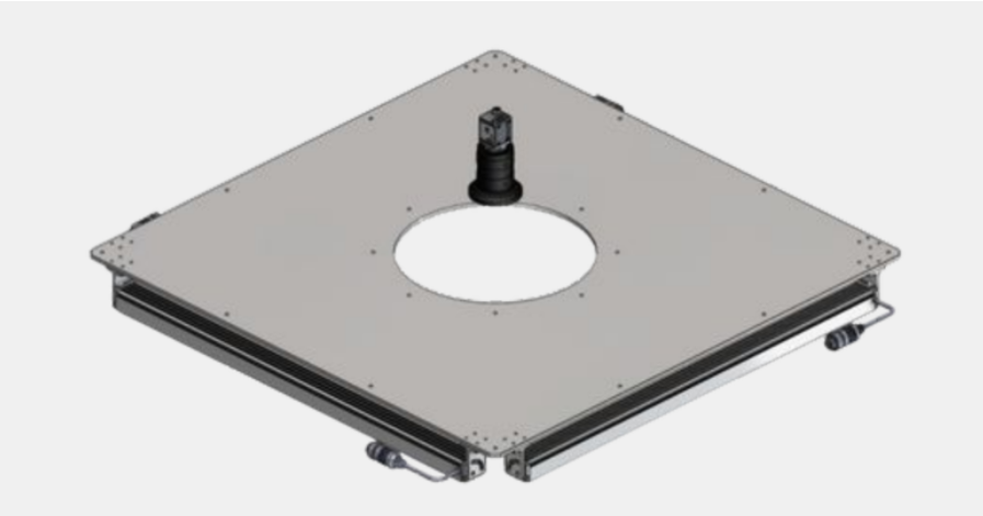 The UnitX system uses an OptiX Large FOV to cover the expansive surface area of the roof panel.