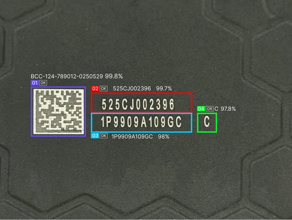 AI OCR and code reading inspection